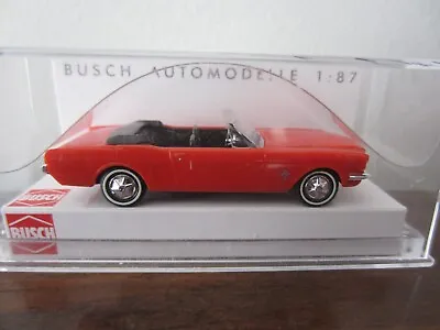 BUSCH 47500 FORD MUSTANG (1964) In O/R - Model Is PLASTIC - HO Or 1:87 Scale • $14