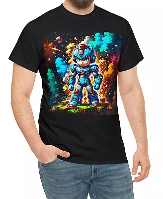 Mega Man Retro Gamer T-Shirt Art Men's T Shirt Tee Classic Fit Cotton S M L XL • $15.95