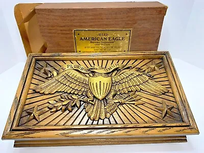 Vintage Avon Collectible Patriotic American Eagle Bureau Organizer Box W/ Soap • $35.94