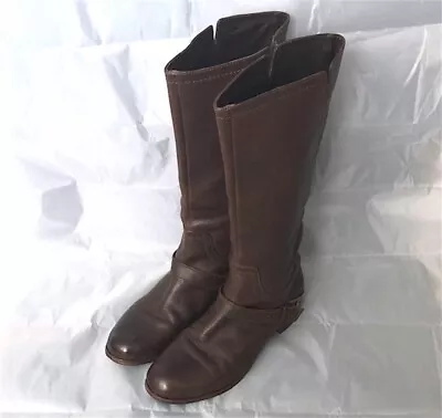 Ugg Australia Channing 3184 Brown Leather Riding Boots In Women's Size 8 • $49.95