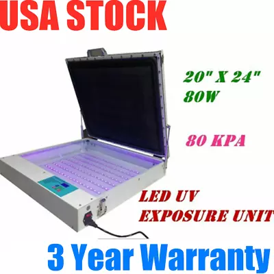 $608.18 • Buy USA 110V 80W 20  X 24  Vacuum LED UV Exposure Unit Precise Screen Printing