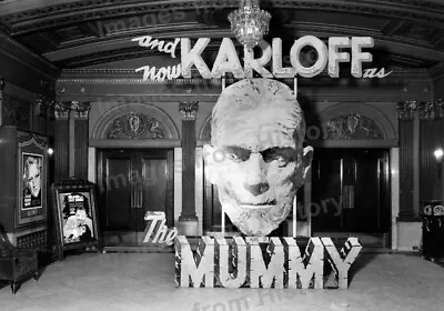 8x10 Print Boris Karloff The Mummy Lobby Standee Kentucky Theatre 1932 #2310 • $14.99