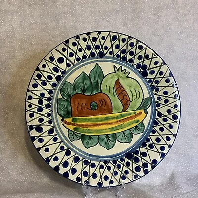 Mexico Red Clay Hand Painted Fruit Decorative Plate • $10