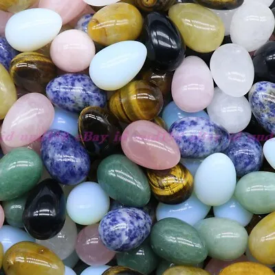 Natural Multicolor Egg-shaped Magic Crystal Healing Ball Sphere Gemstone 1 Pcs • $4.74
