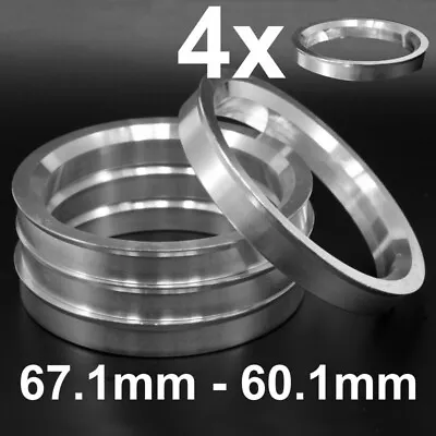 4x Aluminium Metal Spigot Rings 671-601 Car Alloy Wheel Hub Centric 67.1-60.1 • $12.89