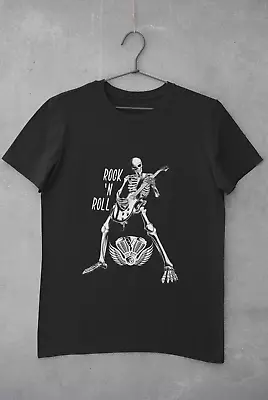 Bikers Harley Davidson T Shirt Chopper Skeleton Rock N Roll Skull Birthday Gift • £13.99