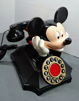 Mickey Mouse Telemania Rotary Style Push Button Desk Phone Telephone Vintage  • $40