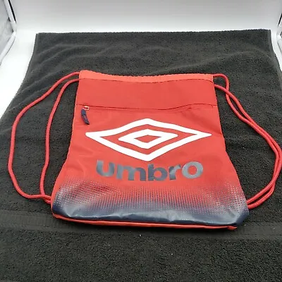 Umbro Black String Bag Red Zipper Compartment  • $12.99