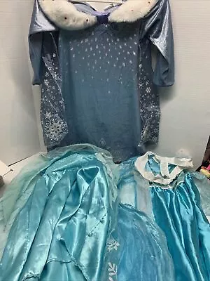 Disney Singing Elsa Costume Dress Size 4-6 Lot Of 3 Pieces • $26.99