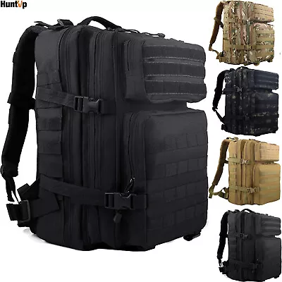 45L Military Tactical US Army Backpack Molle Assault Pack Camping Rucksack Bag • £20.99