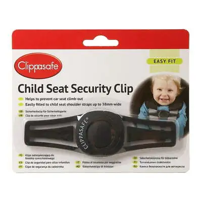 Clippasafe Child Car Seat Security Clip Kids Children Easy Fit Safety Belt • £6.95