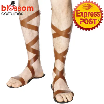 AC306 Roman Sandals Egyptian Caesar Spartan Greek Warrior Footwear Costume Shoes • $10.69