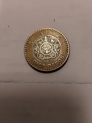 10 Pesos Mexican Coin 2015 Beautifully Looking  • $5.50