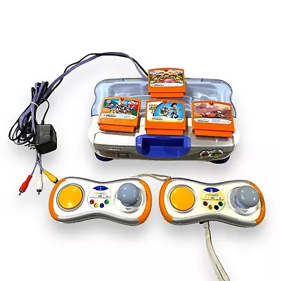 Working Vtech V.Smile V-Motion TV Learning System W/ 4 Games 2 Controllers • $79.99