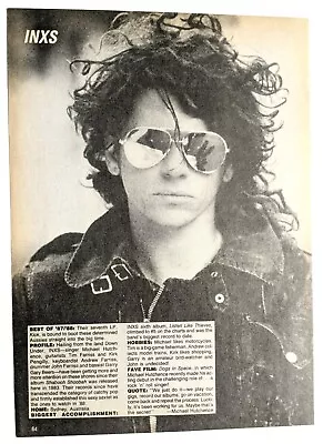 Inxs / Michael Hutchence / R.e.m. / Magazine Full Page Pinup Poster Clipping  • $12.99