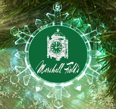 Marshall Field's Snowflake Tri- Colored Blinking Holiday Christmas Tree Ornament • $17.99