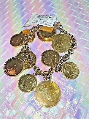 R.H. Macy & Co. Fine Jewelry 8  Vermeil Yellow Euro Coin Bracelet • $29.99