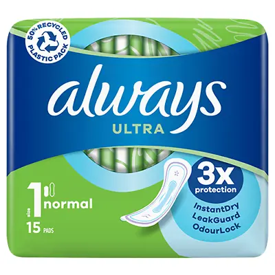 £6.99 • Buy Always Ultra Normal (Size 1) Sanitary Pads (15s)