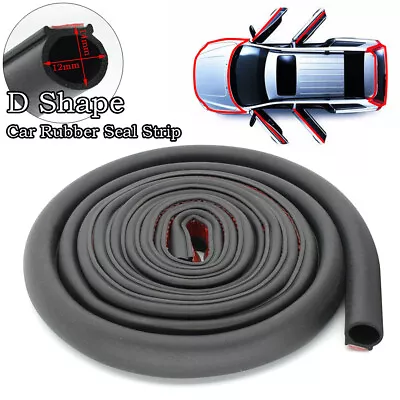 Car Door Seal Strip Hollow Edge Guard Weatherstrip 200mm Universal D Type Rubber • $7.99