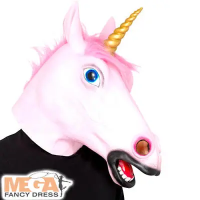 Unicorn Mask Adult Fancy Dress Animal Fairytale World Book Day Costume Accessory • £20.49