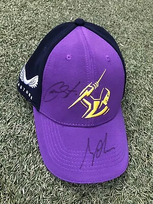 Cameron Munster Justin Olam Signed Melbourne Storm Castore Cap Jersey NRL • $99.95