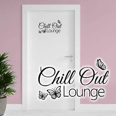Sticker Chill Out Lounge Color Choice 27x17 Cm Self-adhesive Door Sticker Y072 • £13.01