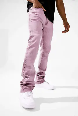 Men JORDAN CRAIG Colored Flare Stacked Denim Jeans • $50