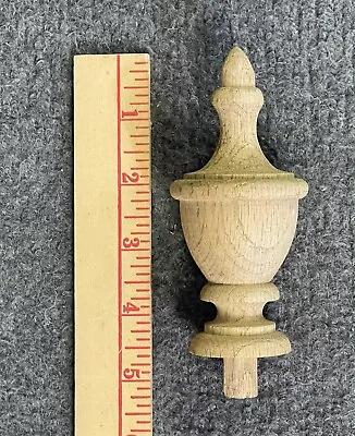 Wood Finial Clock ￼/Project /Craft New Turned Oak - No Finish 5 1/4” X 2” • $16.45