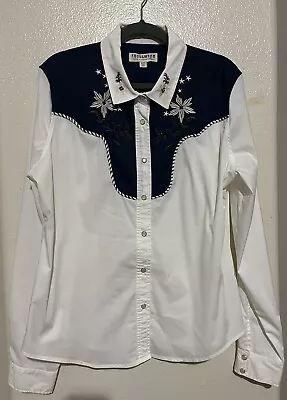 Idyllwind By Miranda Lambert Button Down Embroidered Blouse Size XL • $22