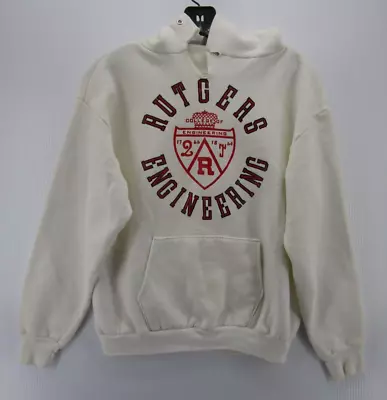 VINTAGE Rutgers Scarlet Knights Sweatshirt Men Large White Russell Jerzees 80s * • $33.14