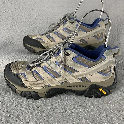 Merrell Womens Hiking Moab Ventilator Shoes Gray Blue J06018 • $15.38