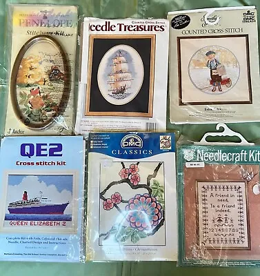 Large Lot Vintage Tapestry Kits X6 Assorted • £29.99