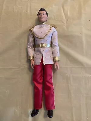$17.49 • Buy Disney Prince Charming 12  Cinderella Mattel 1991 Red Gold White Uniform Vintage