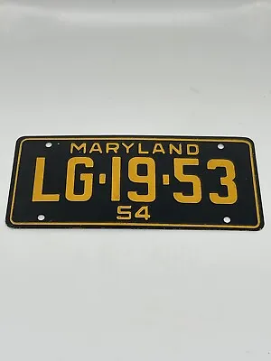 1954 Maryland Wheaties Miniature Cereal Bicycle License Plate LG-19-53 • $14.99