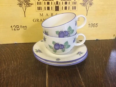 £13.99 • Buy Royal Doulton Everyday Blueberry - Cups And Saucers X2