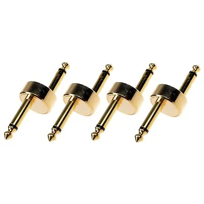 4PCS Guitar Effect Pedal Coupler Connector 1/4 Inch Connecting Head Guitar Parts • $11.98