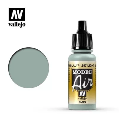 Vallejo Model Air: Light Blue RLM76 - Acrylic Paint Bottle 17ml VAL71.257 • £2.65