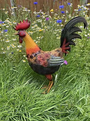 Metal Rooster Garden Patio Decoration 58cm Tall • £37.99