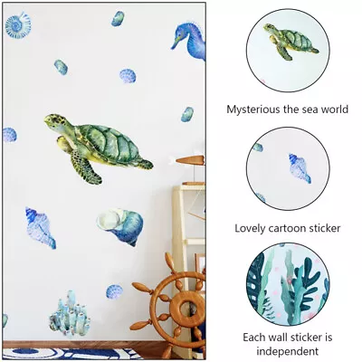  Underwater World Wall Sticker Fish Cartoon Kids Room Décor Applique • £8.99