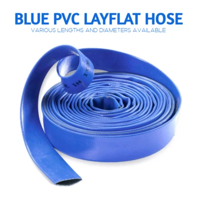 £282.62 • Buy Blue PVC Layflat Hose Pipes Water Delivery Discharge Irrigation 4 BAR Lay Flat