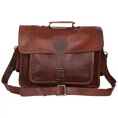 Men's Office Messenger Genuine Leather Laptop Shoulder Bag Briefcase Handbag • $51.70