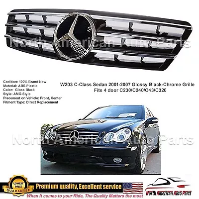 C230 C240 C320 C63 Style Grille Black Sedan Star 2001 2002 2003 2004 2006 2007 • $125