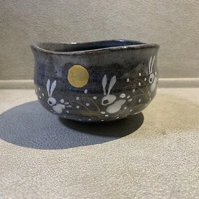 Japanese Matcha Bowl Rabbit Kutani Yaki(ware) • $49.99