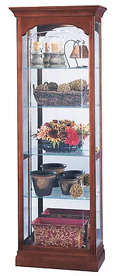 Howard Miller Portland Curio Cabinet 680340 Windsor Cherry 5 Level Display Case • $1149