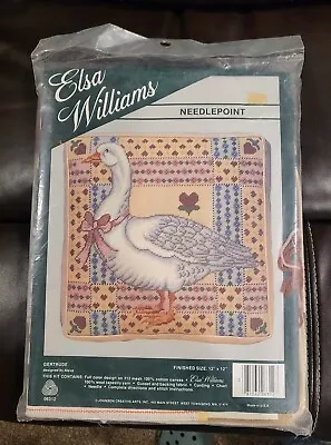 Final Listing:Elsa Williams Vintage Gertrude Pillow Needlepoint Kit 06312 Opened • $8.99