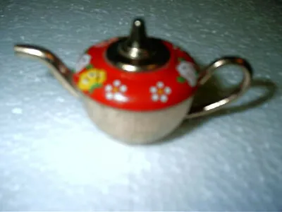 RARE Vintage Miniature Copper Handpainted Teapot 1 1/2  Tall Unique • $11.99