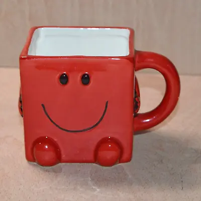 Mr Strong Mug 3D 2013 Square Red Ceramic VGC Mr Men • £9.25