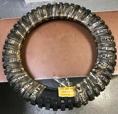 Vintage LIEN SHIN 3.50-17 Knobby Motorcycle Tire On/Off Road Motocross Dirt Bike • $32