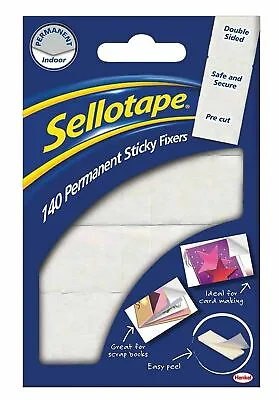 £2.98 • Buy Sellotape 140 Sticky Fixers Double Sided 12x25mm Foam Pads-   0065