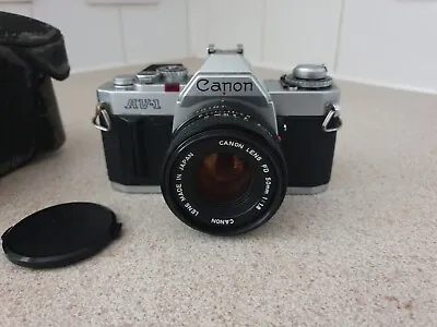 Canon AV-1 35mm SLR Film Camera With 50mm Lens Kit • £90